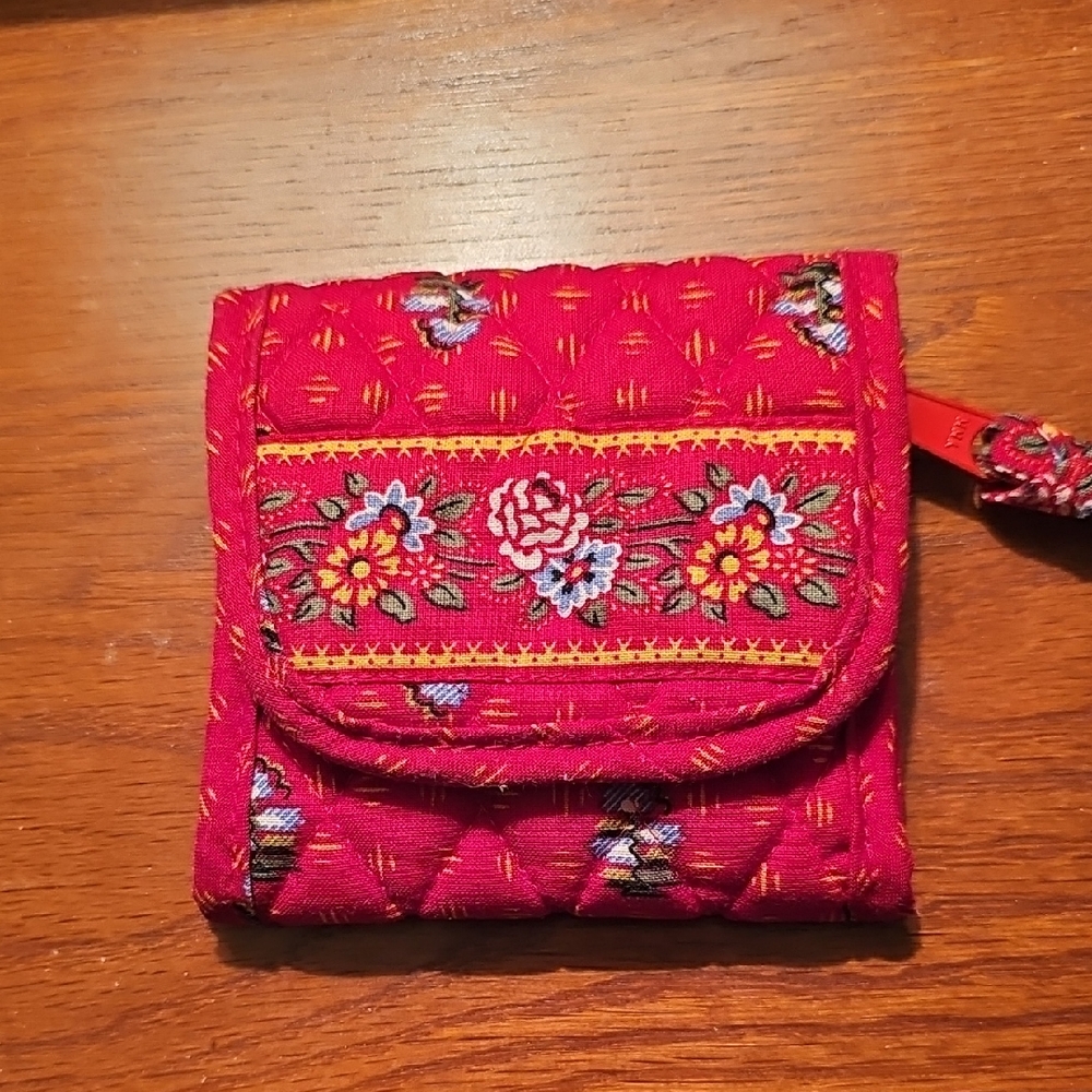 Vera Bradley Red Floral Quilted Wallet